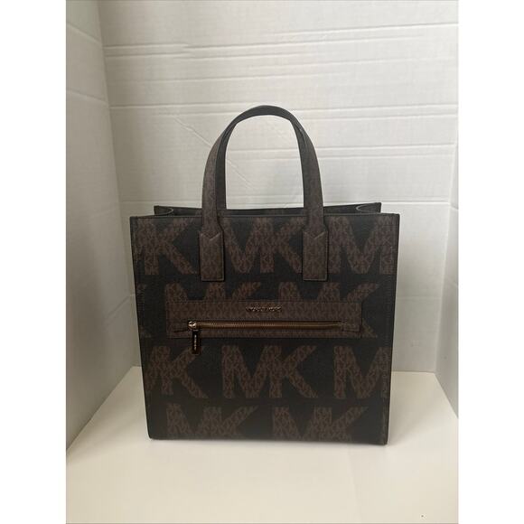Michael Kors Kenly Large Signature Logo Tote W/ Detachable Crossbody Strap - Picture 1 of 16